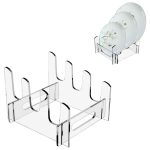 Abnehmbarer Teller-Aufbewahrungsständer aus Acryl mit mehrschichtigem Abtropfgestell, 16.5 x 15.3 x 11.5cm, 21.6 x 15.3 x 12.5cm, 26.7 x 15.3 x 14cm