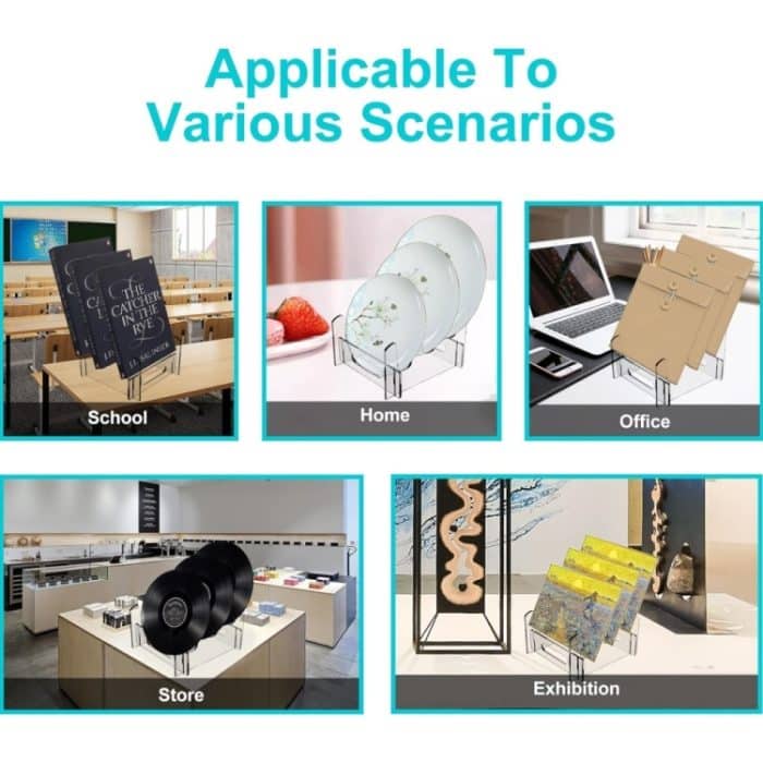 Abnehmbarer Teller-Aufbewahrungsständer aus Acryl mit mehrschichtigem Abtropfgestell, 16.5 x 15.3 x 11.5cm, 21.6 x 15.3 x 12.5cm, 26.7 x 15.3 x 14cm – Bild 3