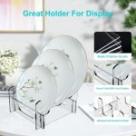 Abnehmbarer Teller-Aufbewahrungsständer aus Acryl mit mehrschichtigem Abtropfgestell, 16.5 x 15.3 x 11.5cm, 21.6 x 15.3 x 12.5cm, 26.7 x 15.3 x 14cm – Bild 5