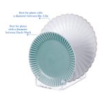 Transparenter Teller-Aufbewahrungsständer aus Acryl für Geschirr, Single Pack, 2pcs / Pack – Bild 4