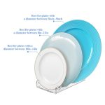 Transparenter Teller-Aufbewahrungsständer aus Acryl für Geschirr, Single Pack, 2pcs / Pack – Bild 4