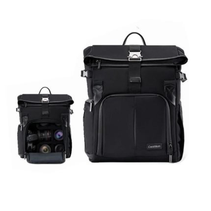 Cwatcun D95 Fotografie-Rucksack mit großem Fassungsvermögen, Schulter-Laptop-Kameratasche, 27 x 37 x 16cm, 30.5 x 18 x 38cm