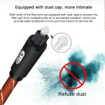 EMK 90 Grad drehbar, verstellbar, rechtwinklig, 360 Grad drehbar, optisches Audiokabel aus Pulg-Nylongewebe, 50cm(Orange), 1m(Orange), 1.5m(Orange), 2m(Orange), 3m(Orange), 5m(Orange) – Bild 7