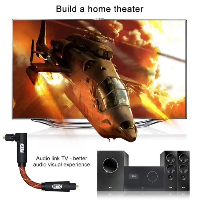 EMK 90 Grad drehbar, verstellbar, rechtwinklig, 360 Grad drehbar, optisches Audiokabel aus Pulg-Nylongewebe, 50cm(Orange), 1m(Orange), 1.5m(Orange), 2m(Orange), 3m(Orange), 5m(Orange) – Bild 8