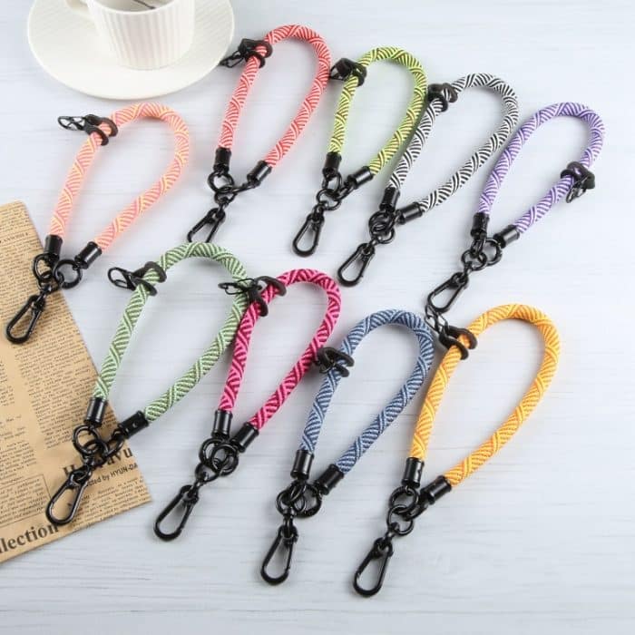 Universelles, kurzes Handgelenksband mit diagonalem Muster für Mobiltelefone – Bild 2