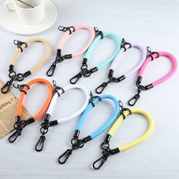 Universelles, einfarbiges, kurzes Handgelenksband für Mobiltelefone – Bild 2