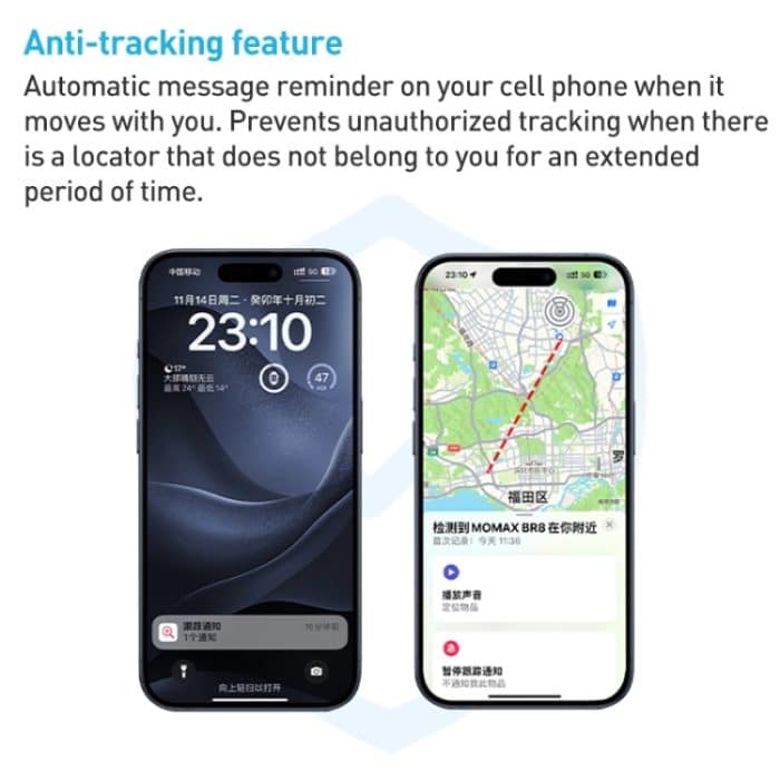 MOMAX PINCARD BR8-Karte, kabelloses Aufladen, Positionierung, Anti-Verlust-Gerät, PINCARD BR8 – Bild 11