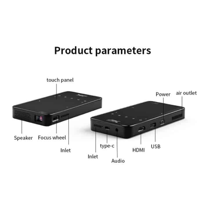 90 DLP Android 9.0 2 GB + 32 GB 4K Mini WiFi Smart Projektor, EU Plug, US Plug, UK Plug, AU Plug – Bild 11