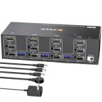 KC-KVM303DH 8K 60Hz USB3.0 DP+DP+HDMI Dreifachmonitor-KVM-Switch, EU Plug, US Plug