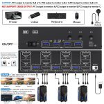 KC-KVM303DH 8K 60Hz USB3.0 DP+DP+HDMI Dreifachmonitor-KVM-Switch, EU Plug, US Plug – Bild 7