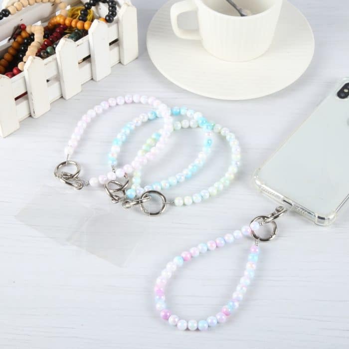 Anti-Verlust-Handgelenkschlaufe mit Farbverlaufsperlen für das Telefon – Bild 4