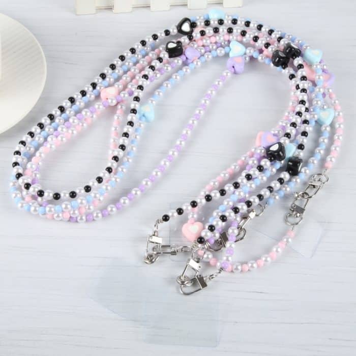 Handy-Anti-Verlust-Love-Herz-Crossbody-lange Perlenkette – Bild 2