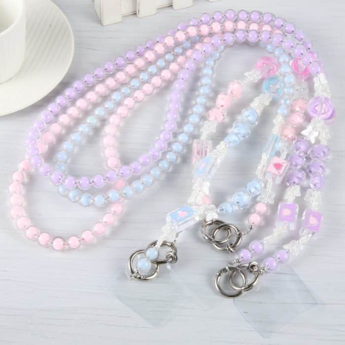 Handy-Anti-Verlust-Schmetterlings-Crossbody-lange Perlenkette – Bild 2