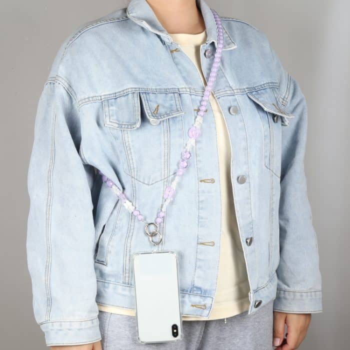 Handy-Anti-Verlust-Schmetterlings-Crossbody-lange Perlenkette – Bild 5