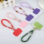 Handy-Anti-Verlust-Perlenkette, kurzes Schlüsselband mit Pad – Bild 3