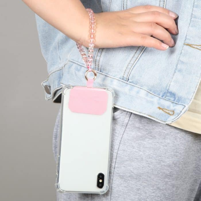 Handy-Anti-Verlust-Perlenkette, kurzes Schlüsselband mit Pad – Bild 6