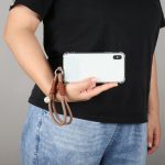 Dopaminfarbenes, rundes, gedrehtes Seil mit Perlen, kurzes Schlüsselband – Bild 5