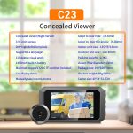 C23 3,97 Zoll 1080p Smart Digital Door Hidden Viewer Weitwinkel mit Nachtsicht, C23 – Bild 8
