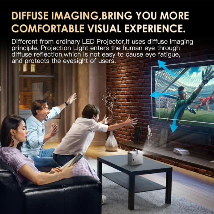 GXMO P10 Max Android 10 OS HD tragbarer WiFi-Projektor, US Plug, EU Plug, UK Plug, AU Plug – Bild 7