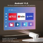 GXMO P30 Android 11 OS HD tragbarer WiFi-Projektor, US Plug, EU Plug, UK Plug, AU Plug – Bild 10