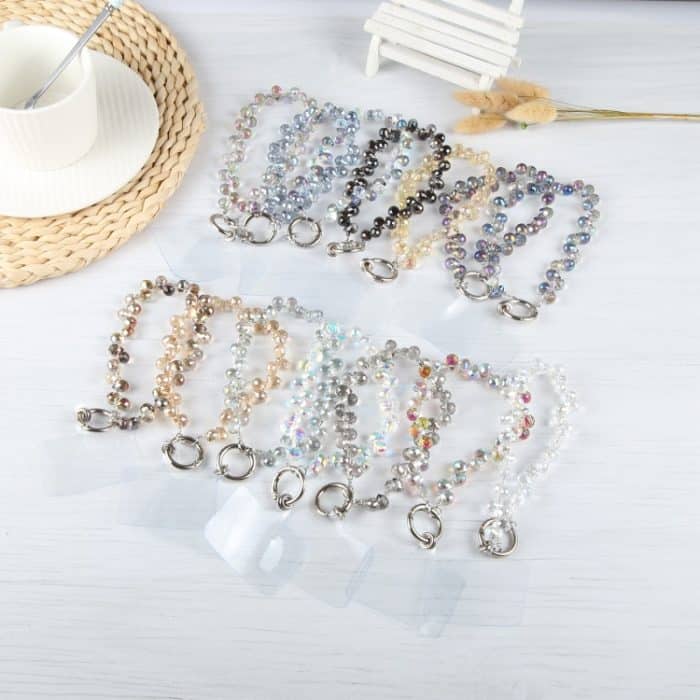 Buntes kurzes Schlüsselband aus Kristallseil – Bild 2