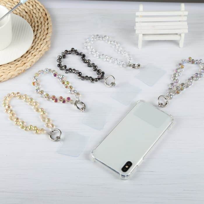 Buntes kurzes Schlüsselband aus Kristallseil – Bild 3