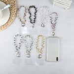 Buntes kurzes Schlüsselband aus Kristallseil – Bild 4