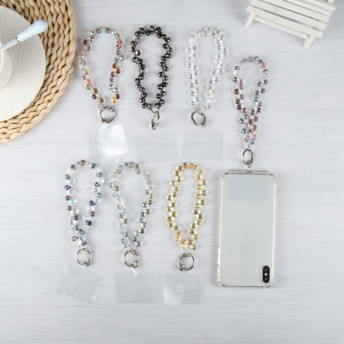 Buntes kurzes Schlüsselband aus Kristallseil – Bild 4