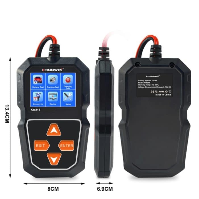 KONNWEI KW218 2,4-Zoll-Farbbildschirm-Autobatterietester, KW218 – Bild 2