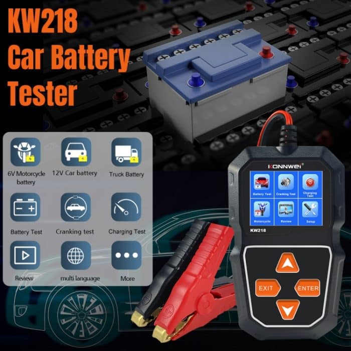 KONNWEI KW218 2,4-Zoll-Farbbildschirm-Autobatterietester, KW218 – Bild 4