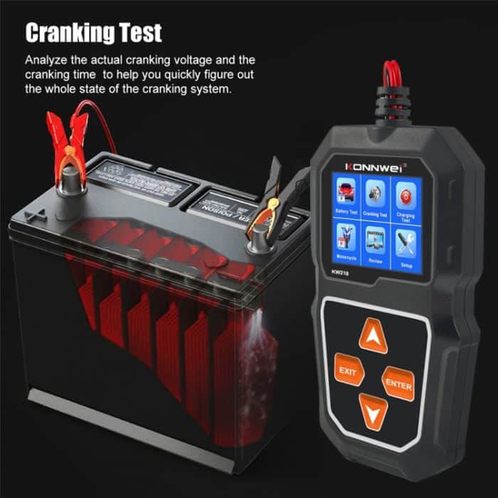 KONNWEI KW218 2,4-Zoll-Farbbildschirm-Autobatterietester, KW218 – Bild 9