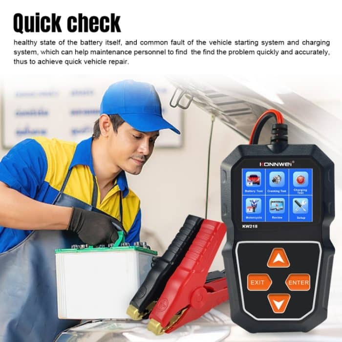 KONNWEI KW218 2,4-Zoll-Farbbildschirm-Autobatterietester, KW218 – Bild 10