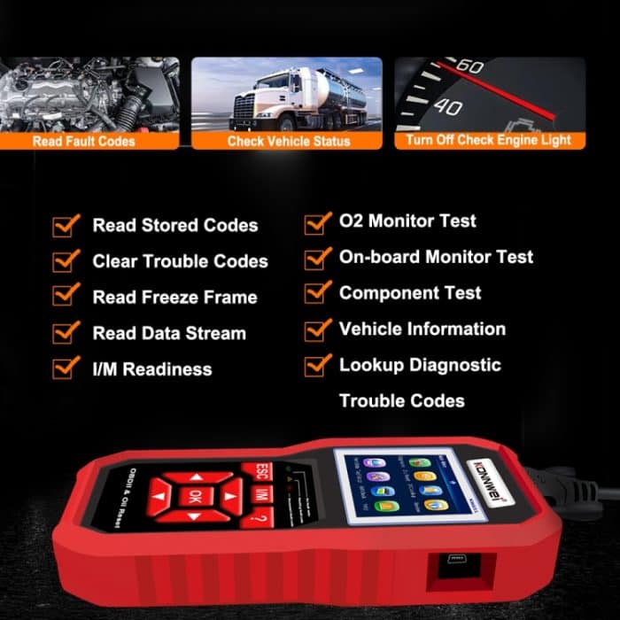 KONNWEI KW851 2 in 1 Auto-OBDll-Scanner-Diagnosetool, Öl-Service-Licht-Reset, KW851 – Bild 6