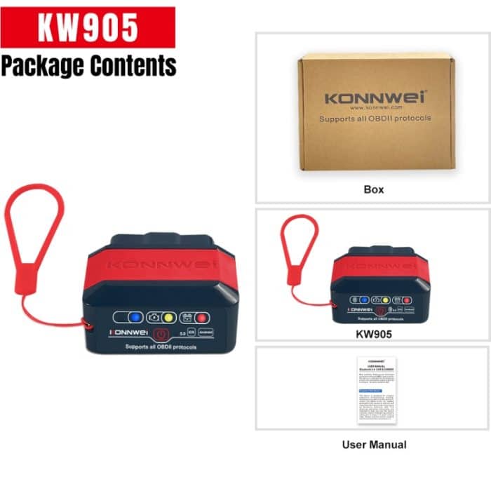 KONNWEI KW905 Bluetooth 5.0 Auto-OBD2-Scanner unterstützt Android und iOS, KW905 – Bild 9