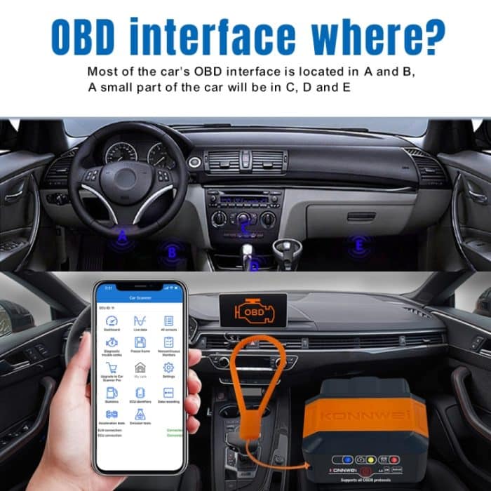 KONNWEI KW906 Bluetooth 5.0 Auto-OBD2-Scanner unterstützt Android und iOS, KW906 – Bild 7