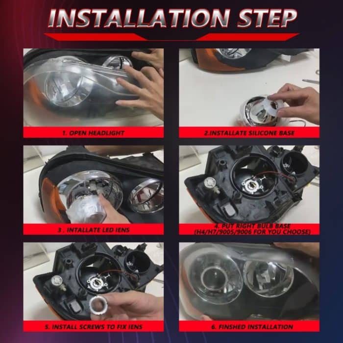 T01 1 Paar 3-Zoll-Auto-Bifokal-LED-Linsenscheinwerfer, T01 – Bild 9