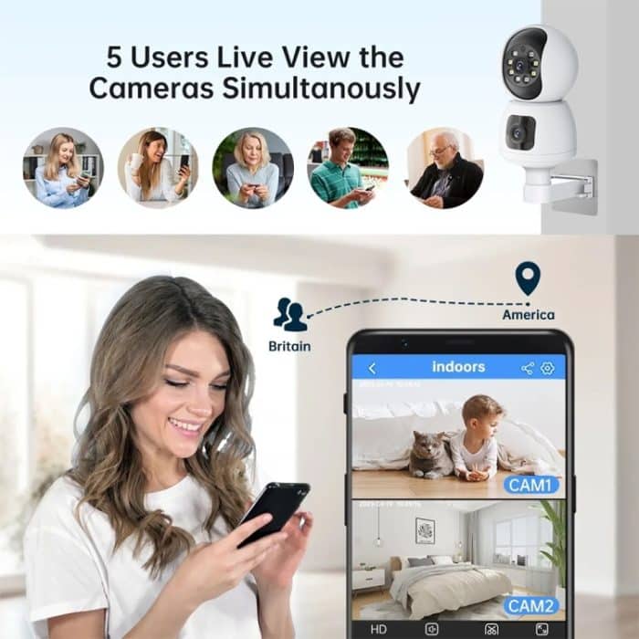Y6203 4MP Zoom HD Indoor Wasserdichte Smart WiFi Kamera, UK Plug, EU Plug, US Plug, AU Plug – Bild 11