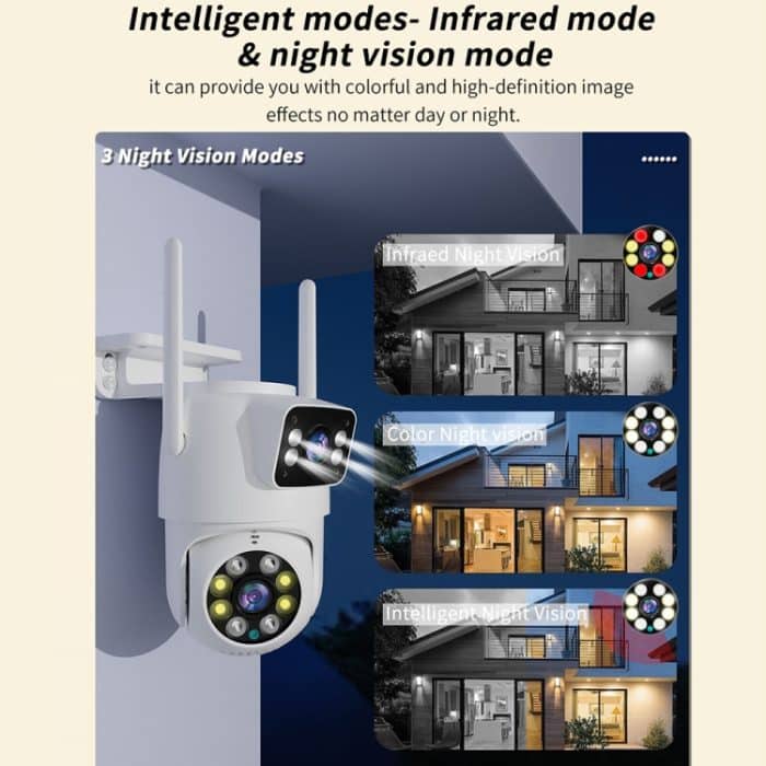 Q8216 4MP Zwei-Wege-Sprach-IP66-wasserdichte WLAN-Außenkamera, US Plug, UK Plug, AU Plug, EU Plug – Bild 5