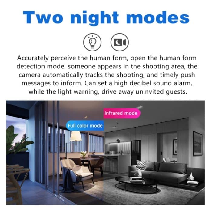 CM-I311M 5MP Smart HD Elektronische PTZ Wireless WiFi Überwachungskamera, EU Plug, US Plug, UK Plug, AU Plug – Bild 7