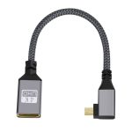 Micro-HDMI-Stecker-Winkelstück auf HDMI-Buchse, 4K-UHD-18-Gbit/s-Verbindungskabel, 20cm