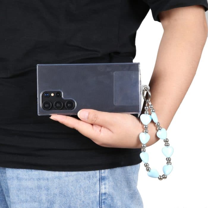 Handy-Anti-verlorene Liebes-Herz-Perlenkette, kurzes Schlüsselband – Bild 5