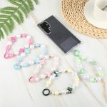 Laser Pearl Heart Bead Chain Anti-Verlust-Kurzes Schlüsselband – Bild 3