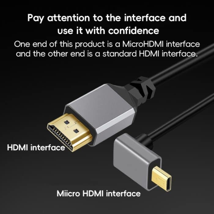 HDTV auf Micro-HDTV-Kniestück-Federkabel für DSLR-Kamera, HDTV to Micro HDTV – Bild 3