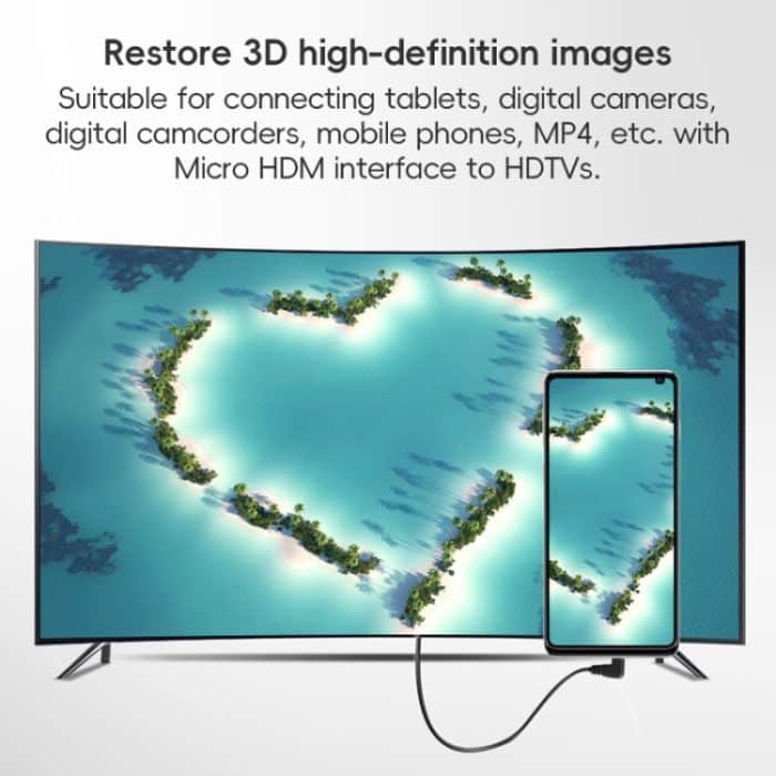 HDTV auf Micro-HDTV-Kniestück-Federkabel für DSLR-Kamera, HDTV to Micro HDTV – Bild 6