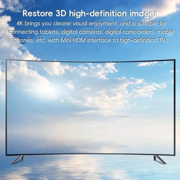 Mini-HDTV-auf-HDTV-HD-Videodaten-Adapterkabel mit rechtwinkligem Kopf für DSLR-Kamera – Bild 5