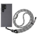 8mm Twill Textur Einstellbare Telefon Anti-verloren Halskette Nylon Crossbody Lanyard