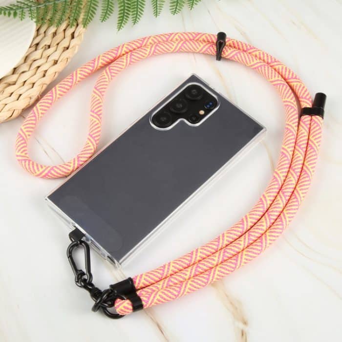 8mm Twill Textur Einstellbare Telefon Anti-verloren Halskette Nylon Crossbody Lanyard – Bild 5