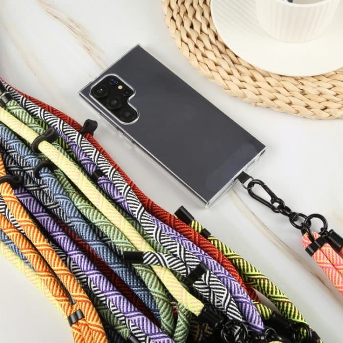 8mm Twill Textur Einstellbare Telefon Anti-verloren Halskette Nylon Crossbody Lanyard – Bild 6
