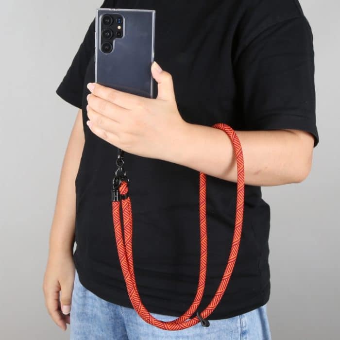 8mm Twill Textur Einstellbare Telefon Anti-verloren Halskette Nylon Crossbody Lanyard – Bild 8