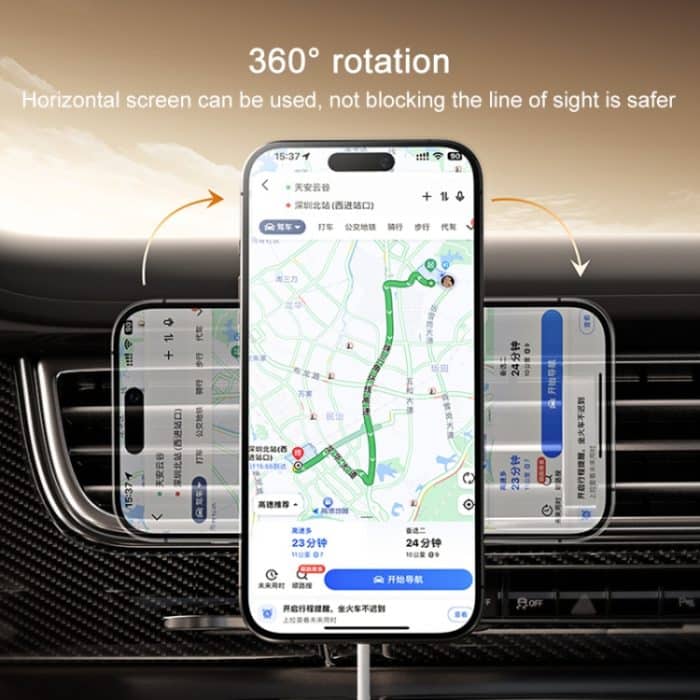 Momax Cm32 Q2 Mag Mount Metall magnetische kabellose Schnelllade-Autohalterung – Bild 7